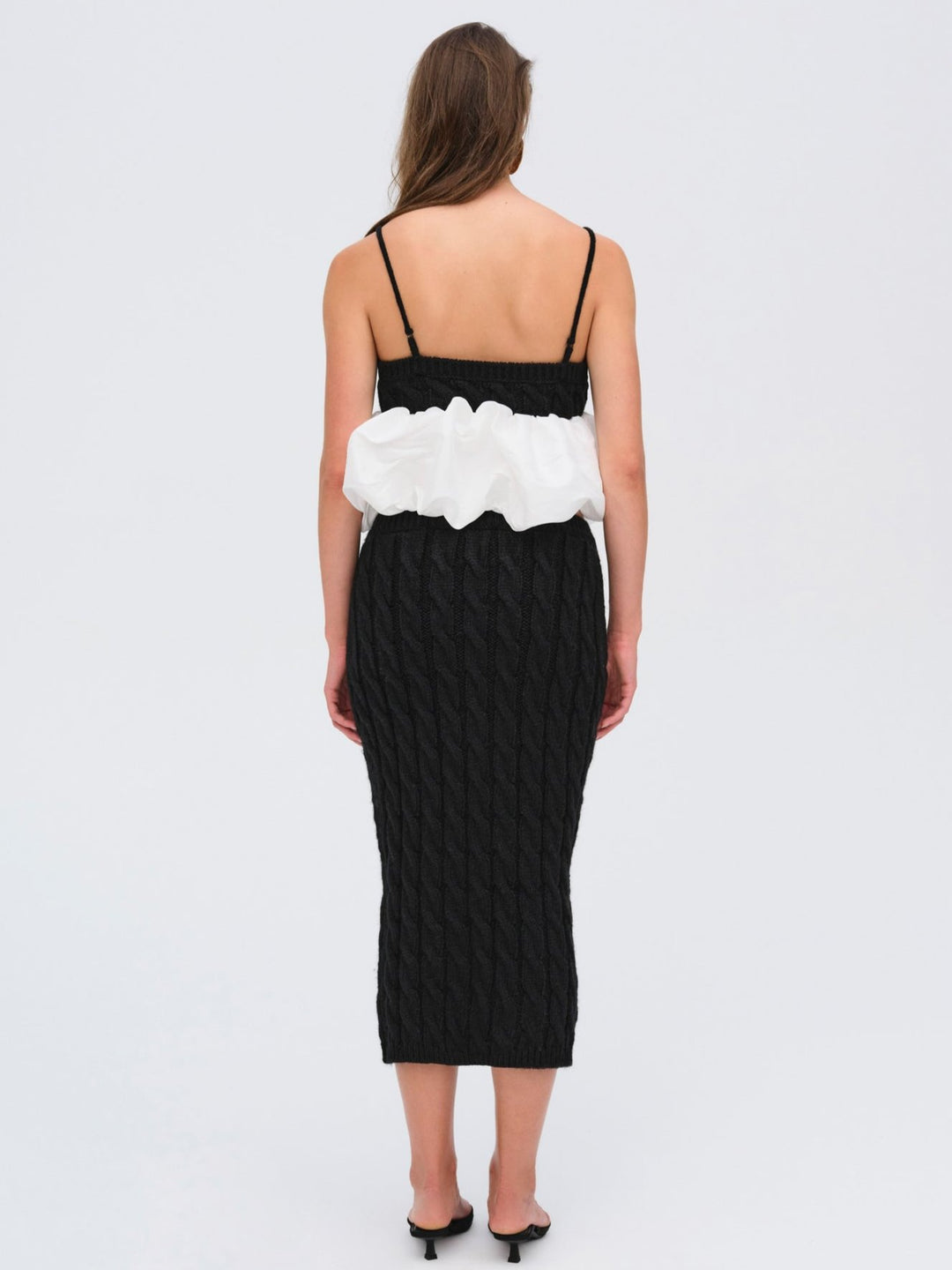 Lise Knit Midi Skirt — Black - Image 2