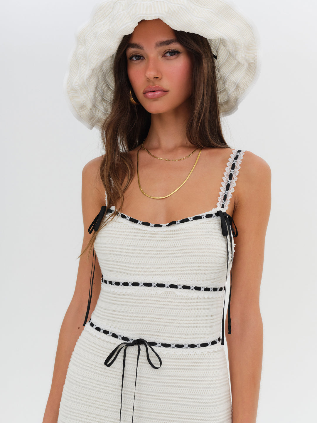 Mayfair Crochet Maxi Dress — White - Image 3