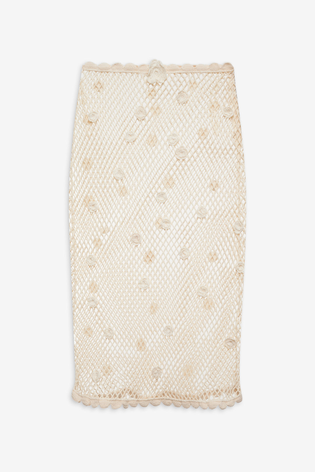 Betty Bouquet Knit Midi Skirt — Cream - Image 4