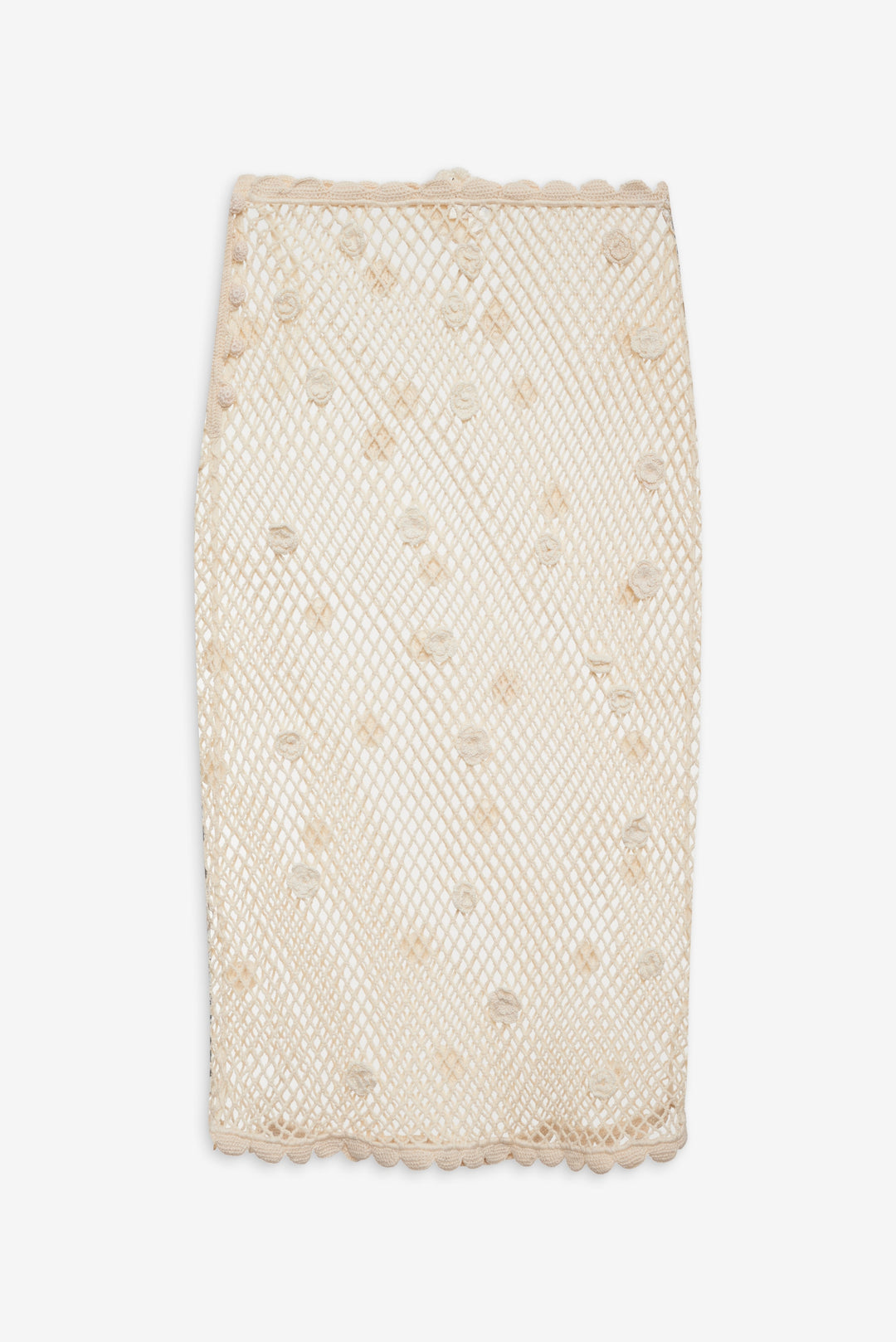 Betty Bouquet Knit Midi Skirt — Cream - Image 6
