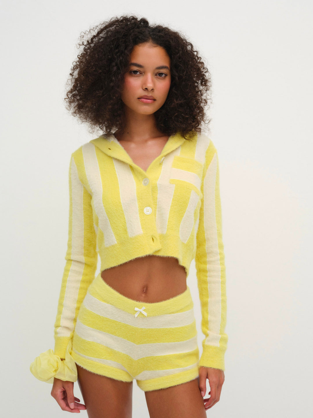 Sleepy Stripe Hoodie — Yellow