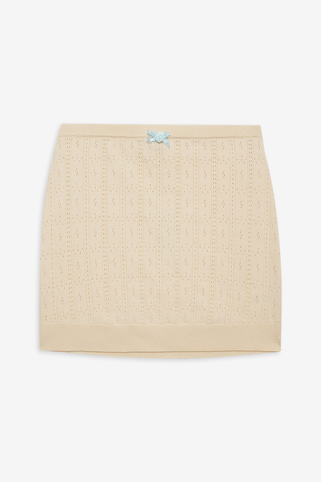 Daniela Knit Mini Skirt — Cream - Image 4