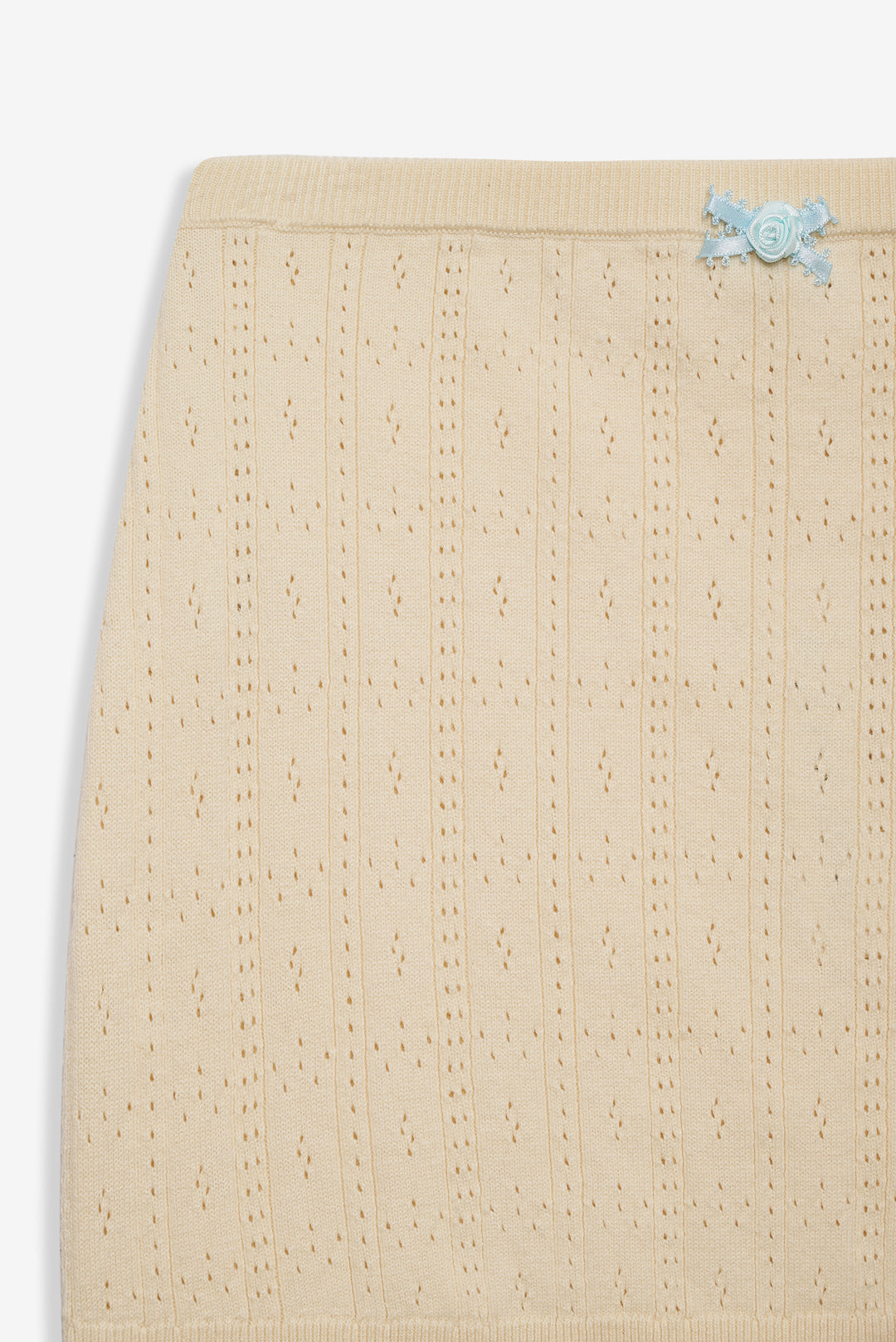 Daniela Knit Mini Skirt — Cream - Image 5