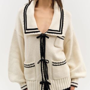 Marina Knit Cardigan — Tan