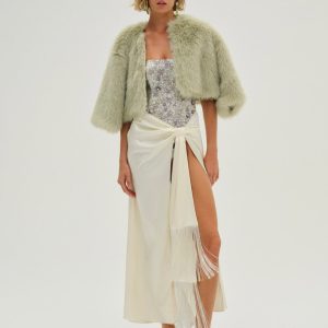 Amina Fur Jacket — Green