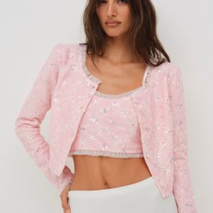 Isabeau Cardigan — Pink