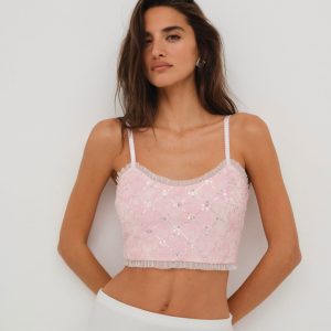Isabeau Sleep Top — Pink