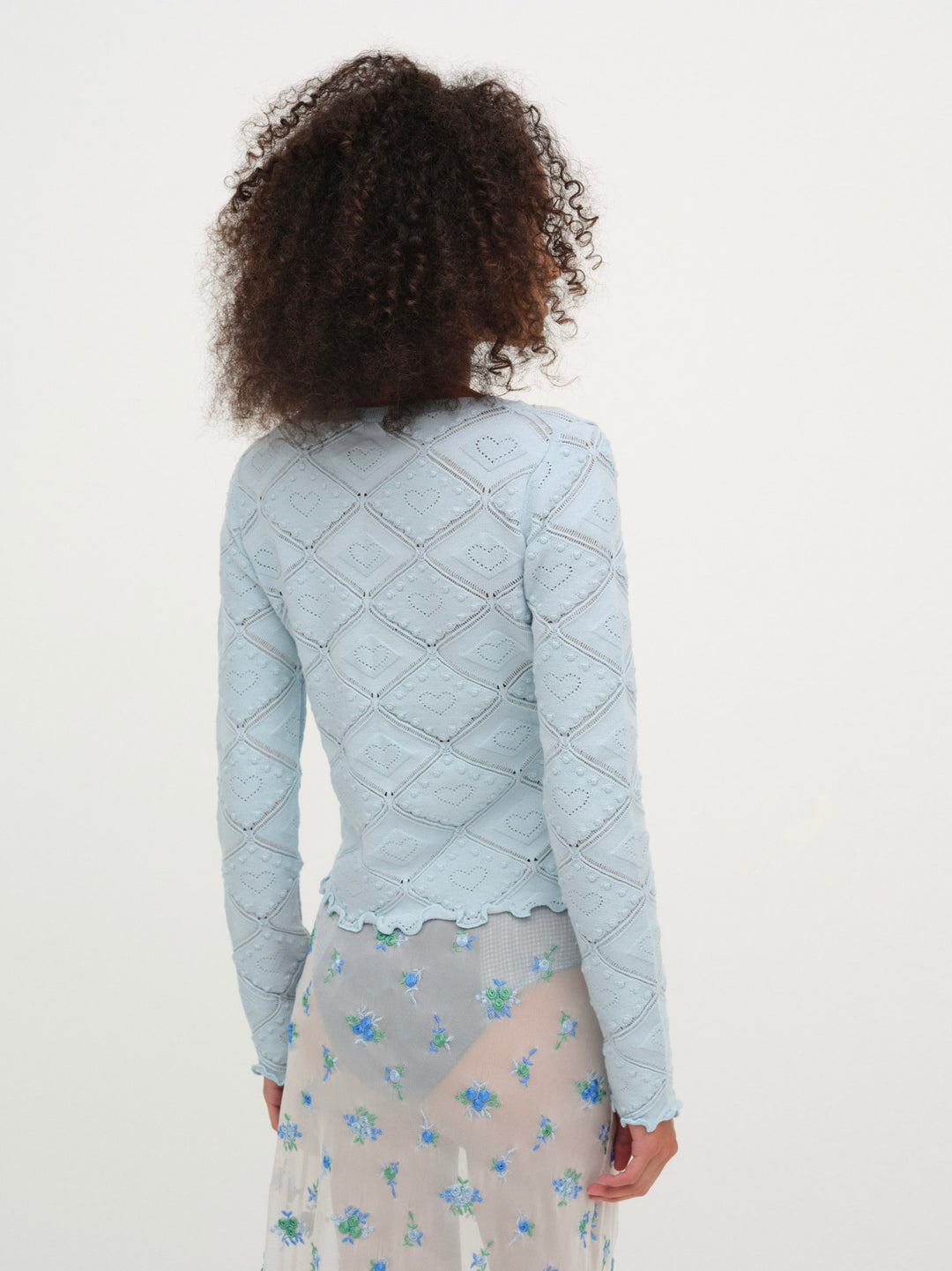 Coco Knit Cardigan — Baby Blue - Image 2