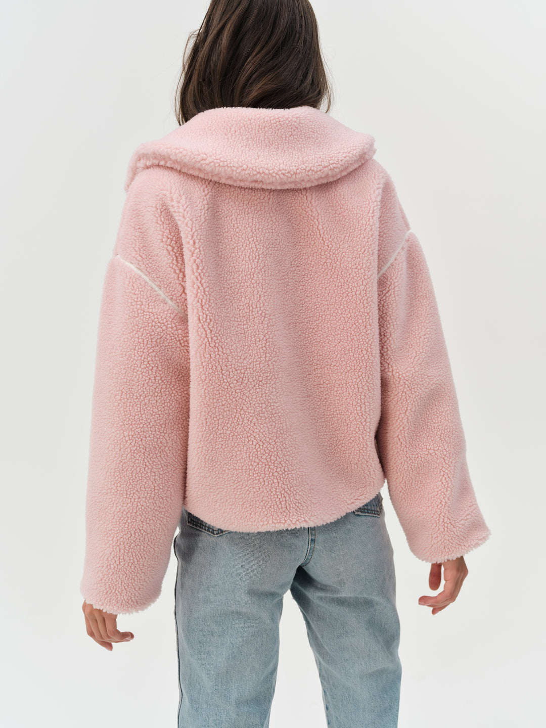 Melody Pullover Sherpa Jacket — Pink - Image 2