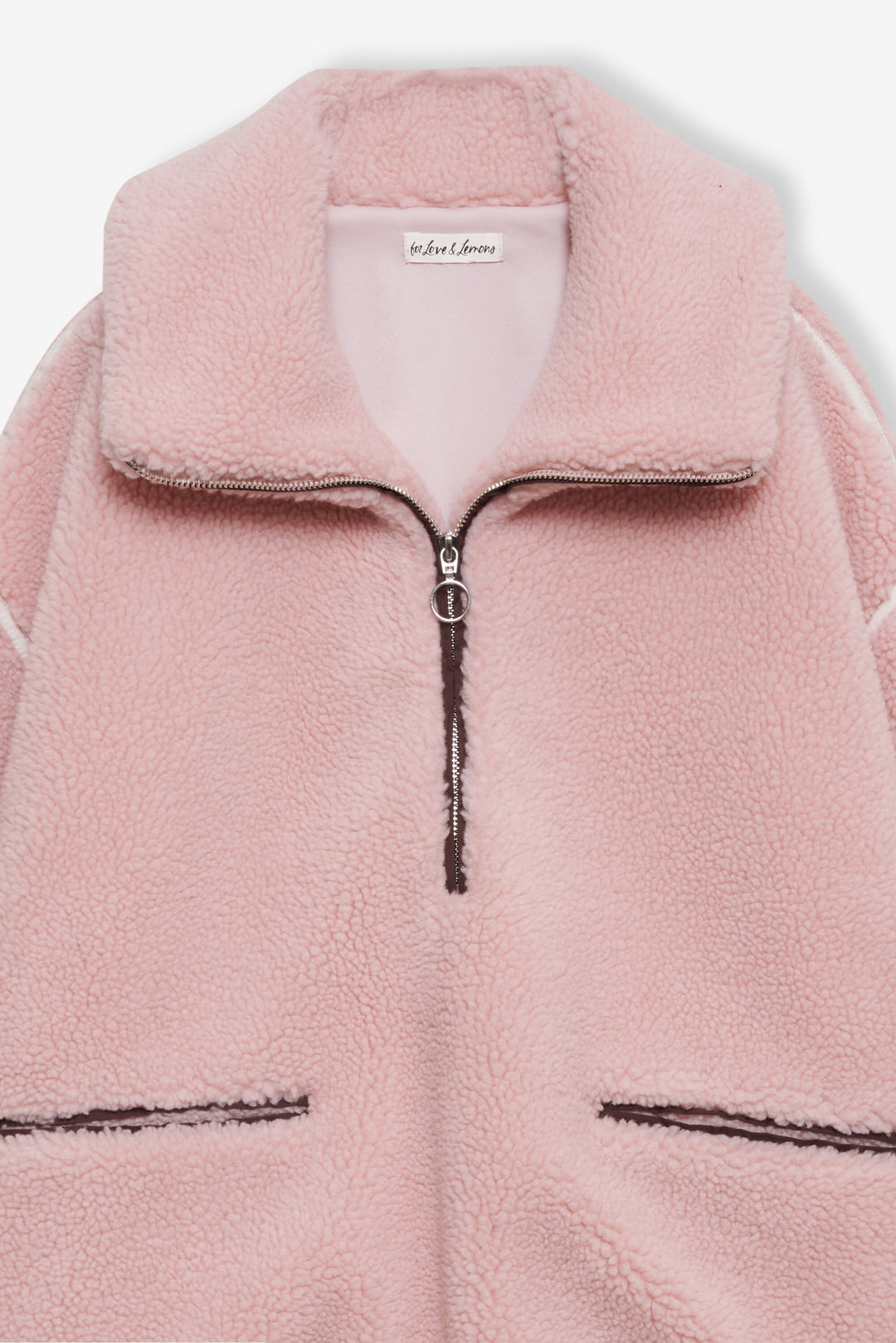 Melody Pullover Sherpa Jacket — Pink - Image 5