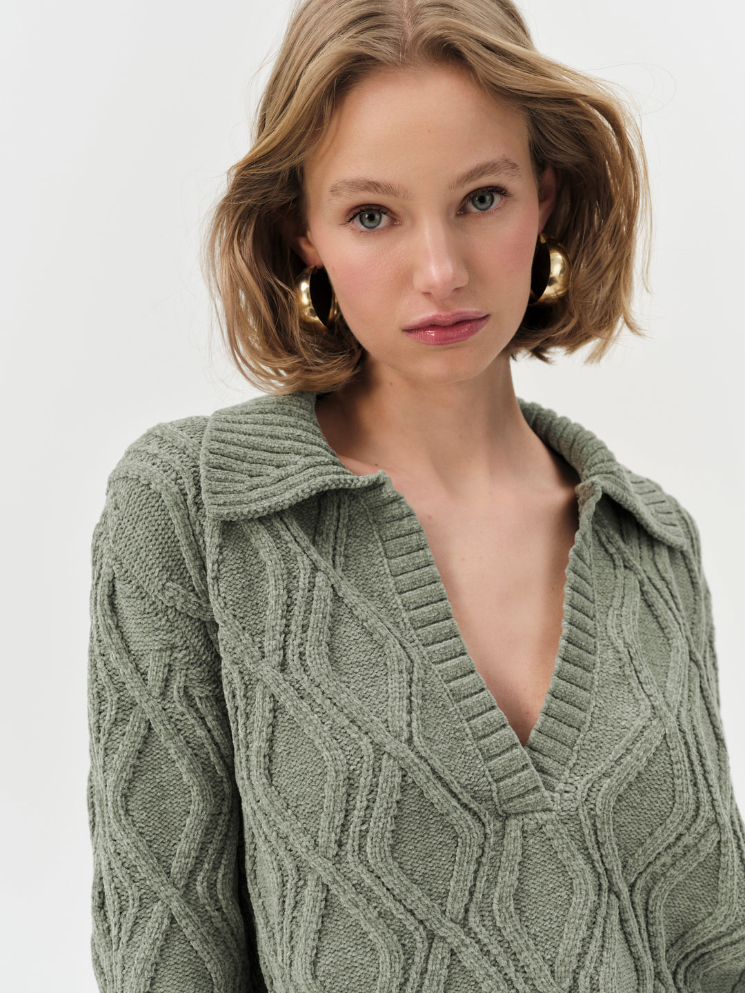 Madison Chenille Polo — Green - Image 4