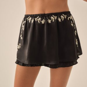 Emmie Chiffon Skort — Black