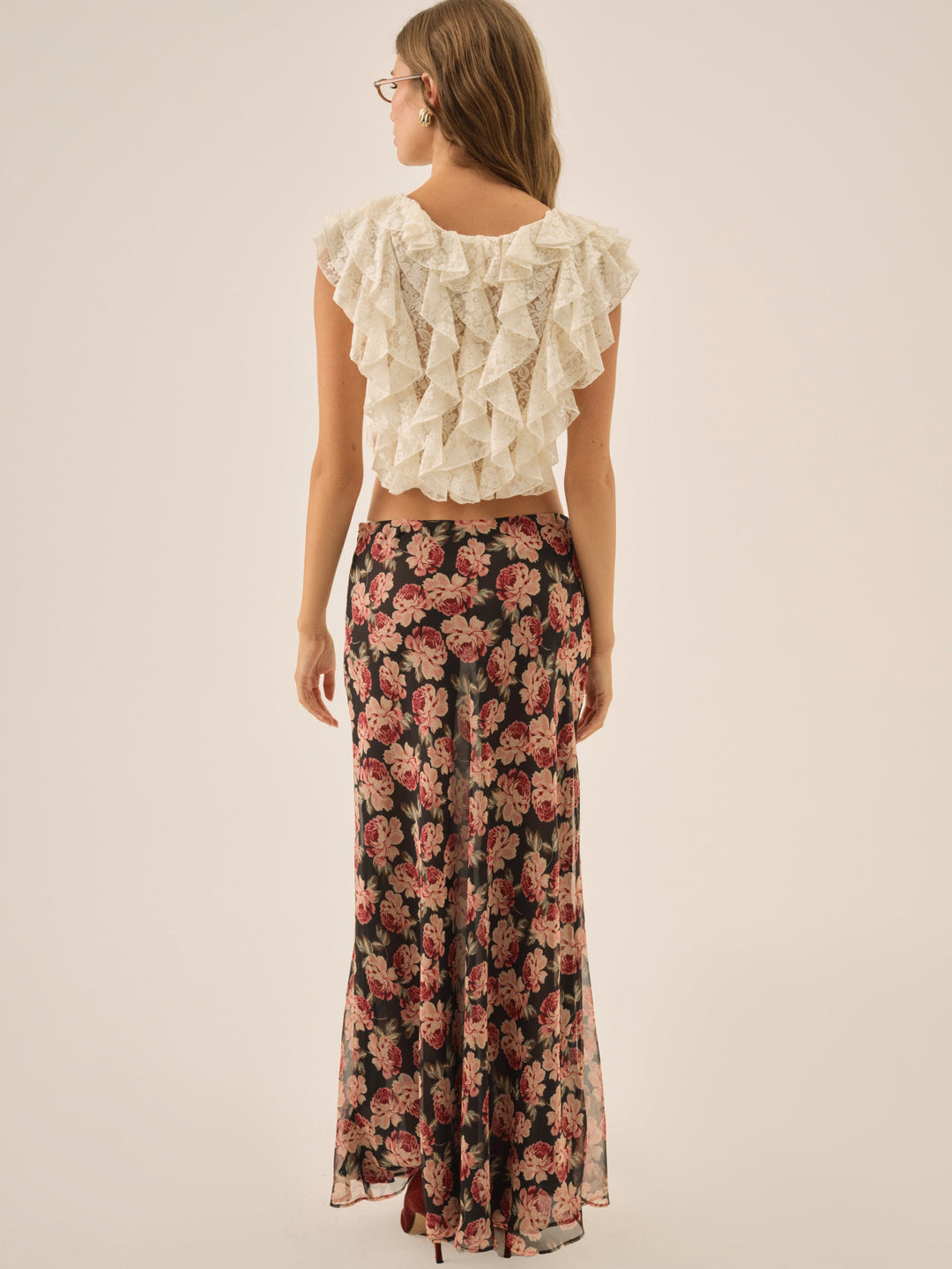 Belmond Floral Maxi Skirt — Black - Image 2
