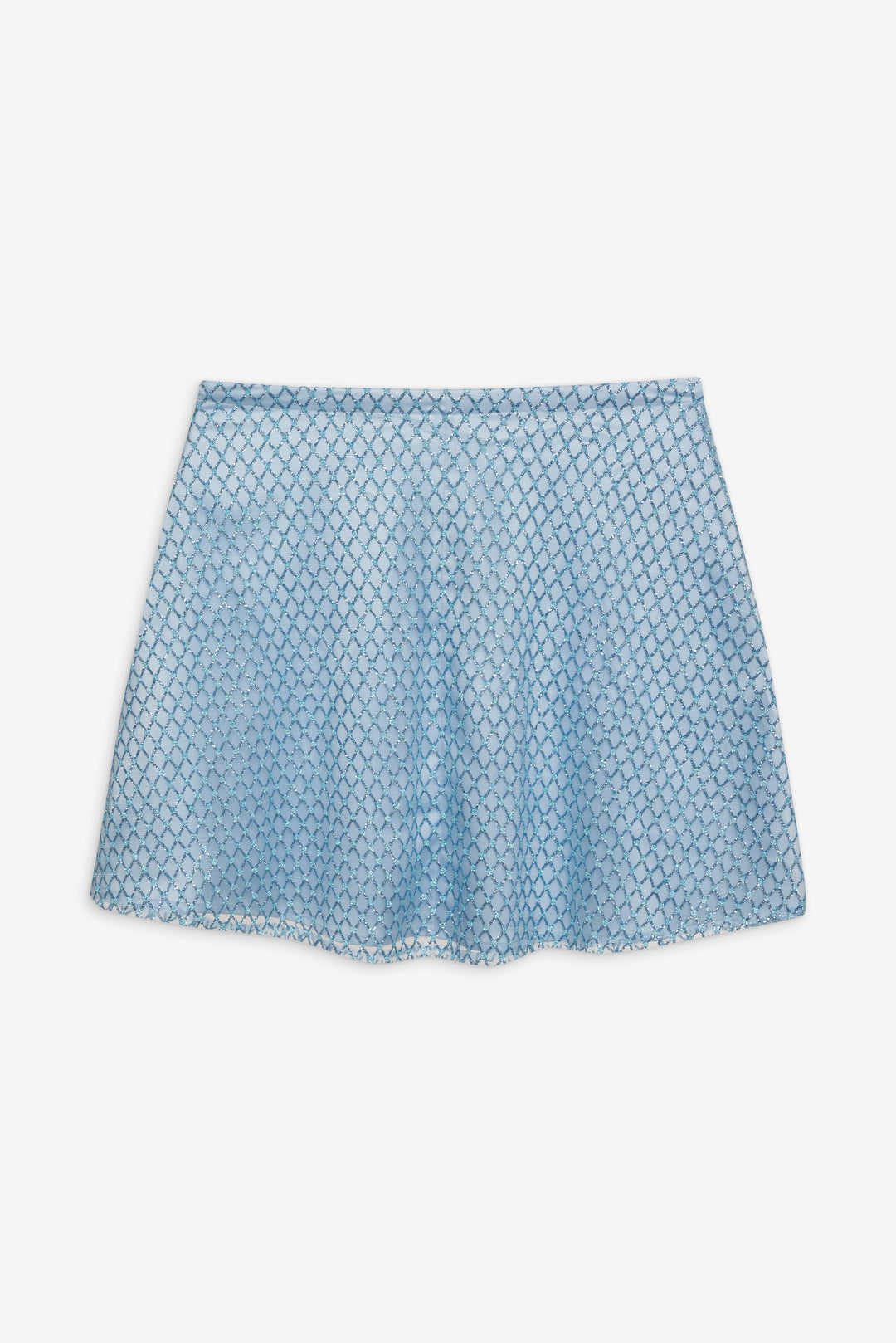 Glitter Grid Mini Skirt — Blue - Image 6