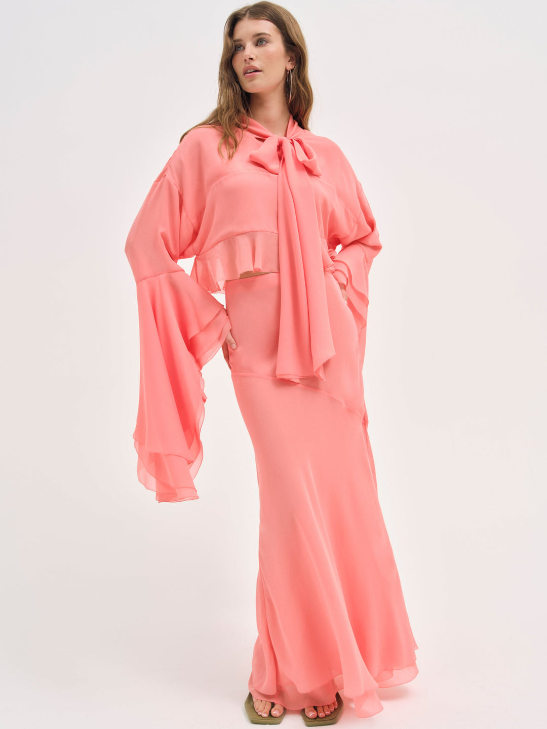 Joana Maxi Skirt — Peach