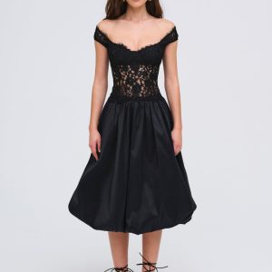 Waverley Midi Skirt — Black