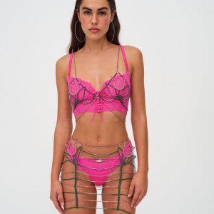 Tulip Rhinestone Skirt — Pink