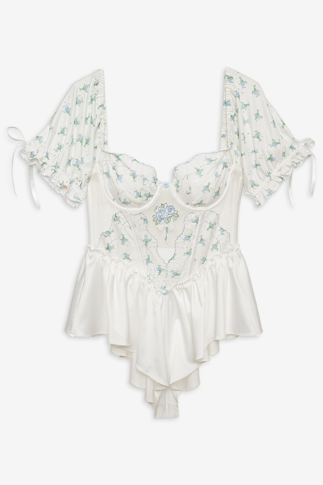 Budding Blossom Sleep Romper — White - Image 6