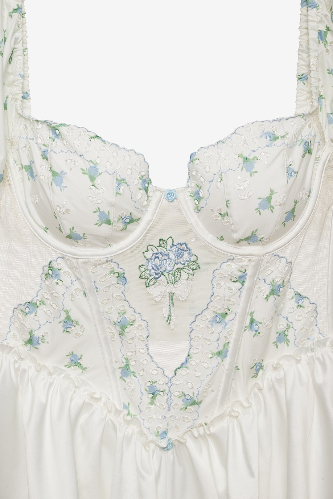Budding Blossom Sleep Romper — White - Image 7