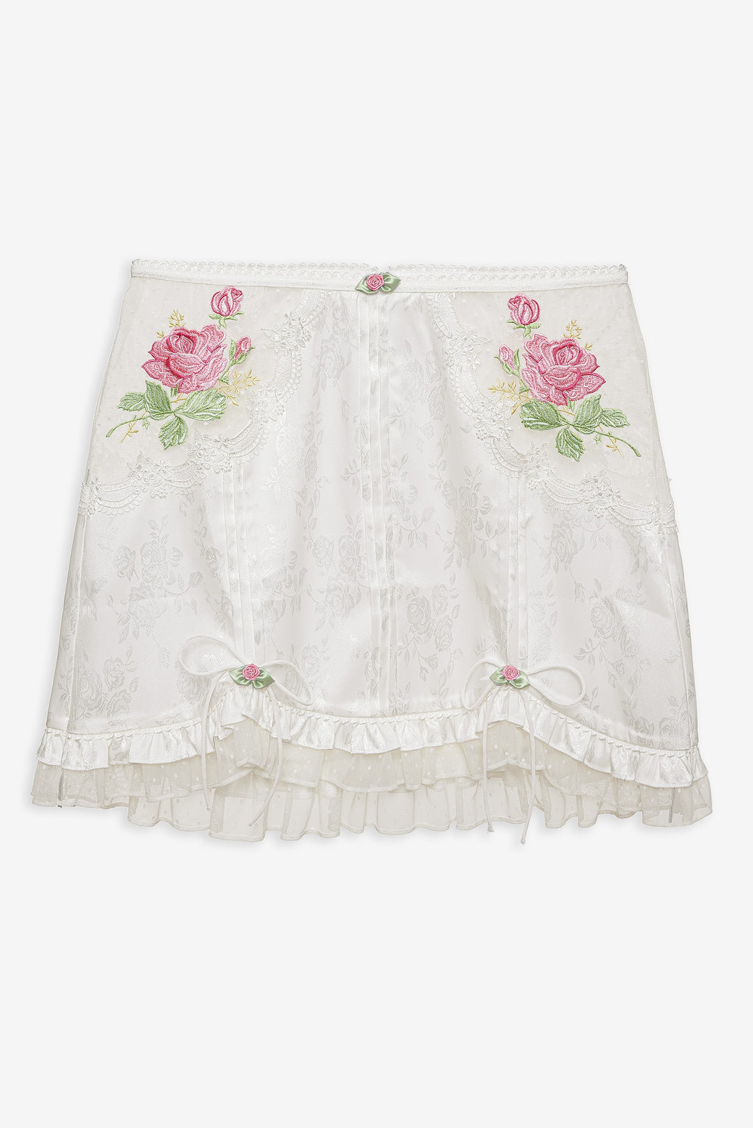 Heirloom Rose Slip Skirt — White - Image 4