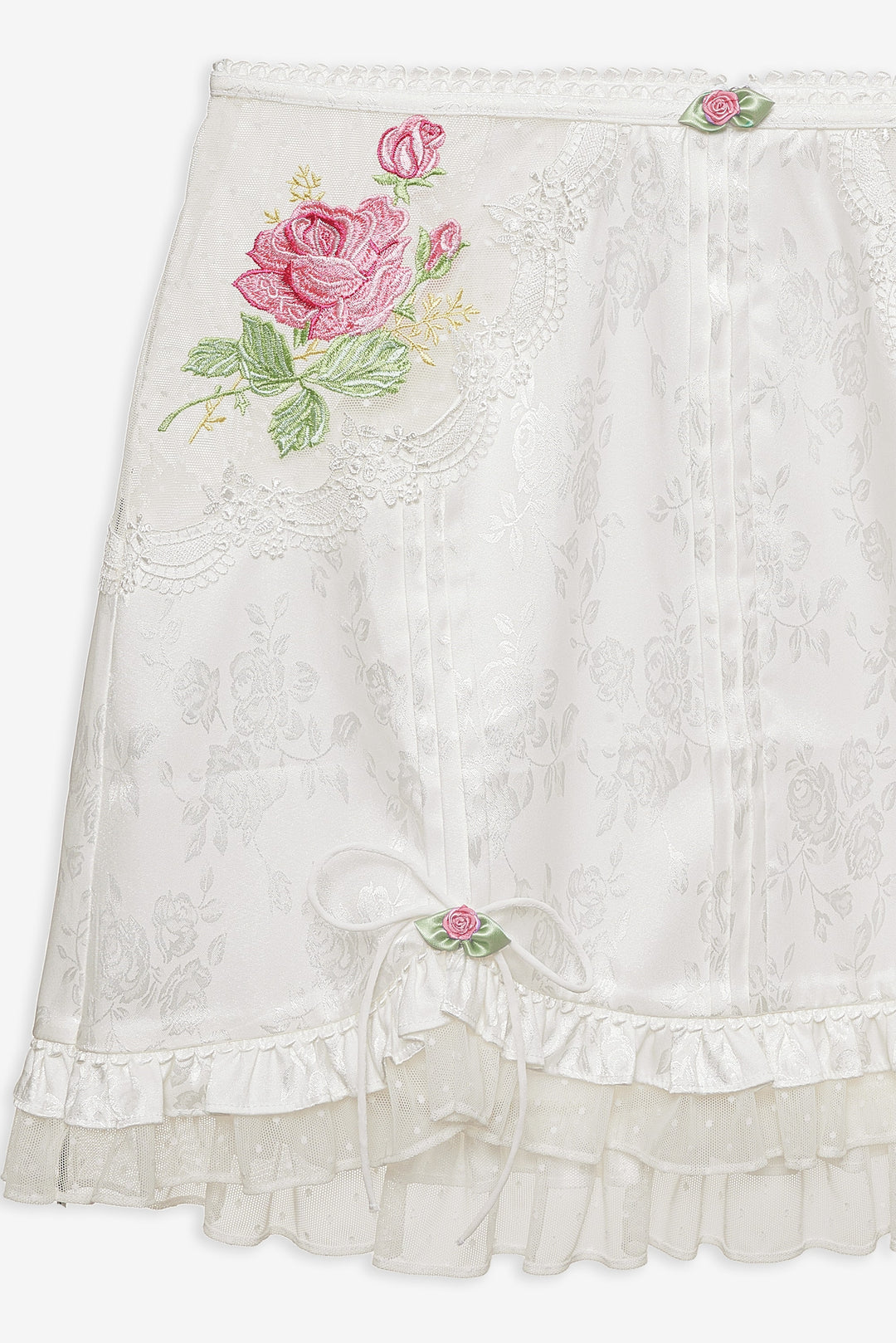 Heirloom Rose Slip Skirt — White - Image 5