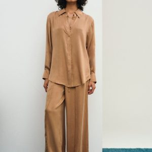 Clarabell Wide-Leg Pant — CAMEL