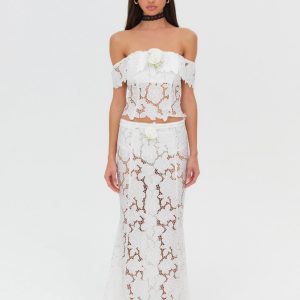 Claudia Maxi Skirt — White