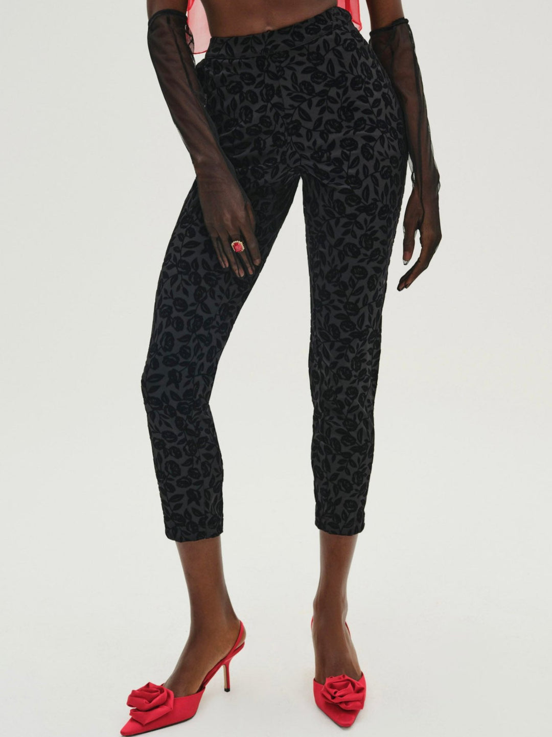 Midnight Velvet Capri Pant — Black - Image 2