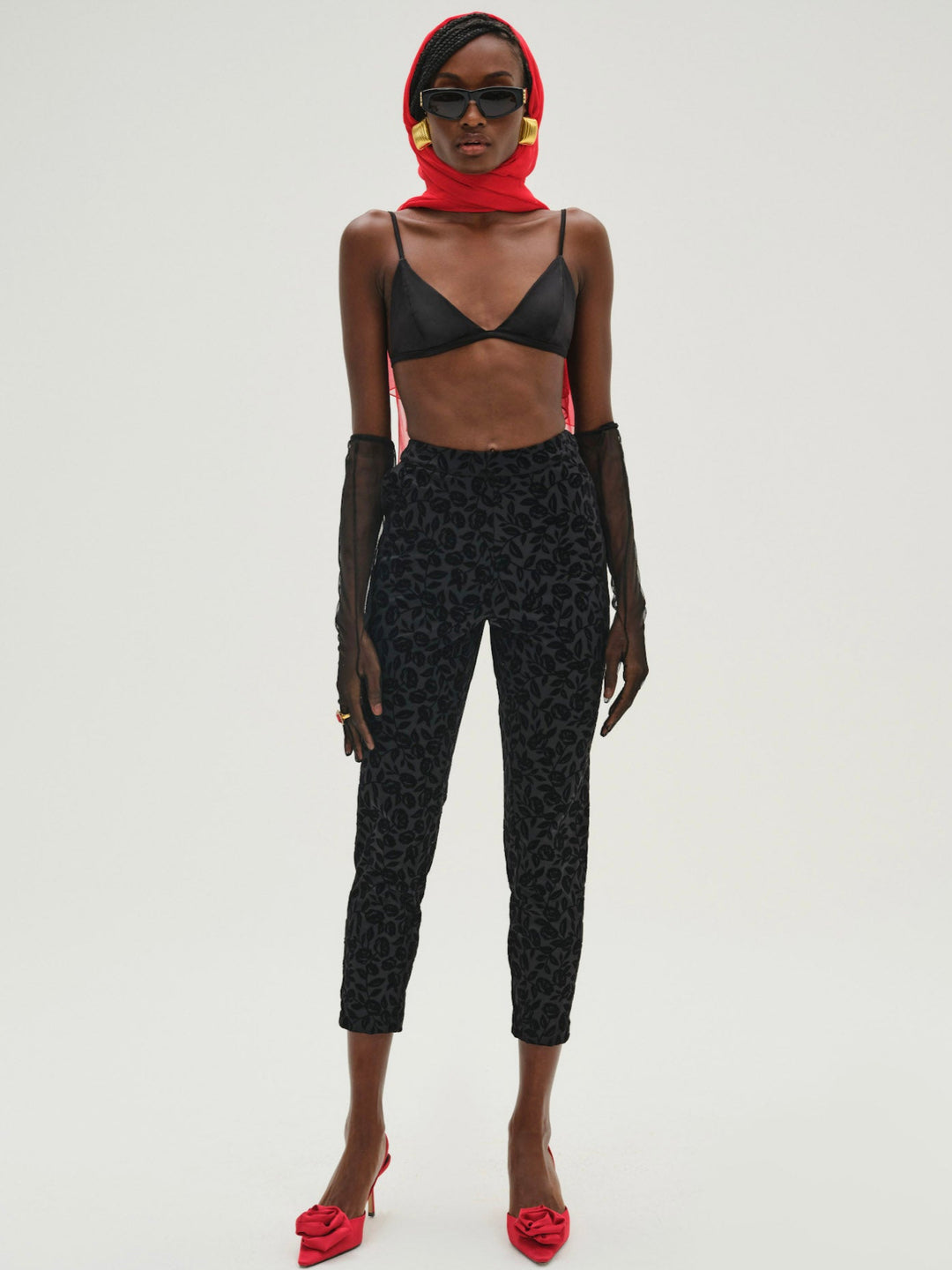 Midnight Velvet Capri Pant — Black - Image 3