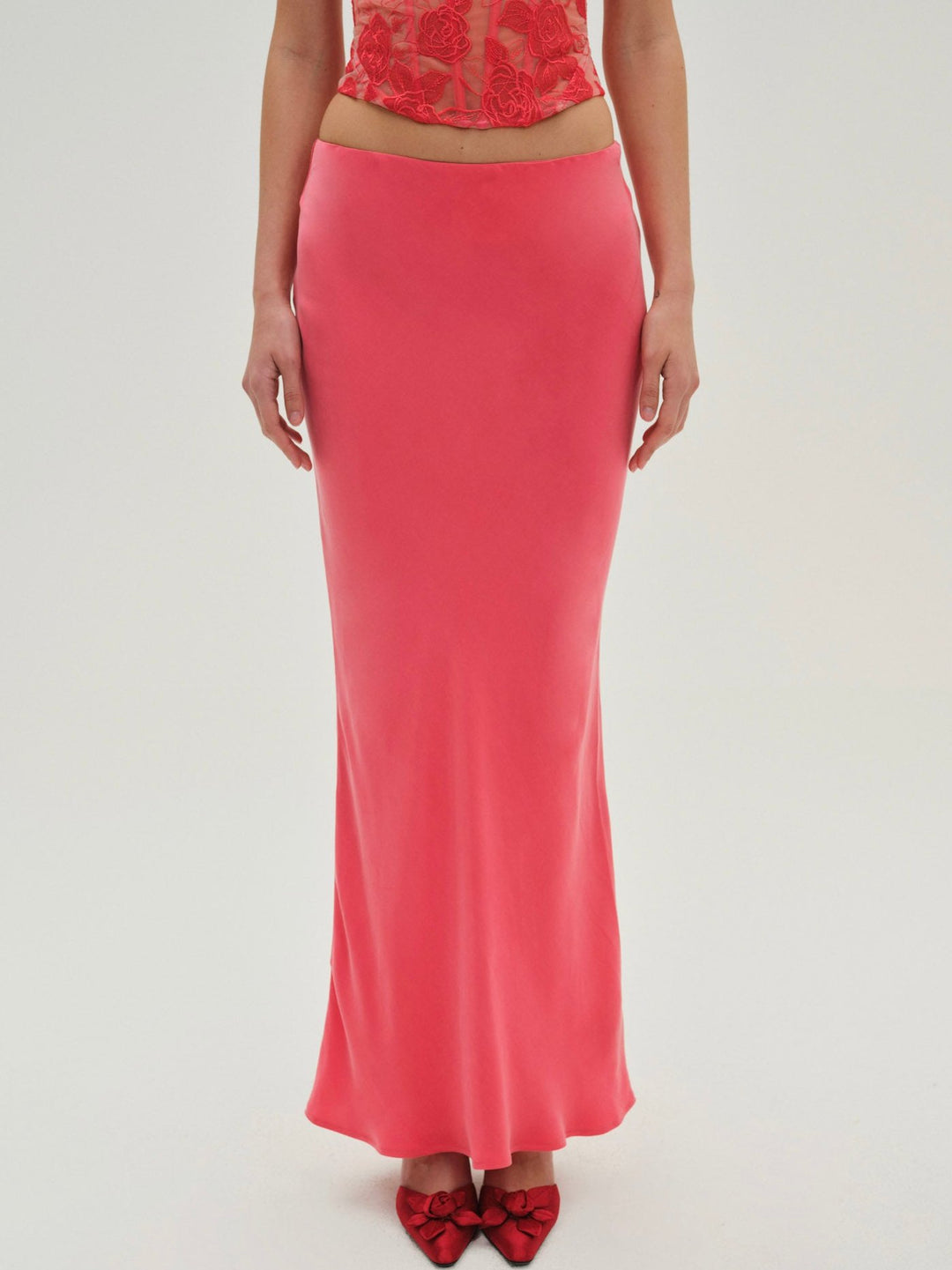 Lena Maxi Skirt — Red - Image 3
