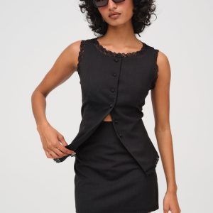 Shawna Mini Skirt — Black