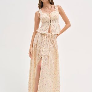 Tracy Maxi Skirt — Peach