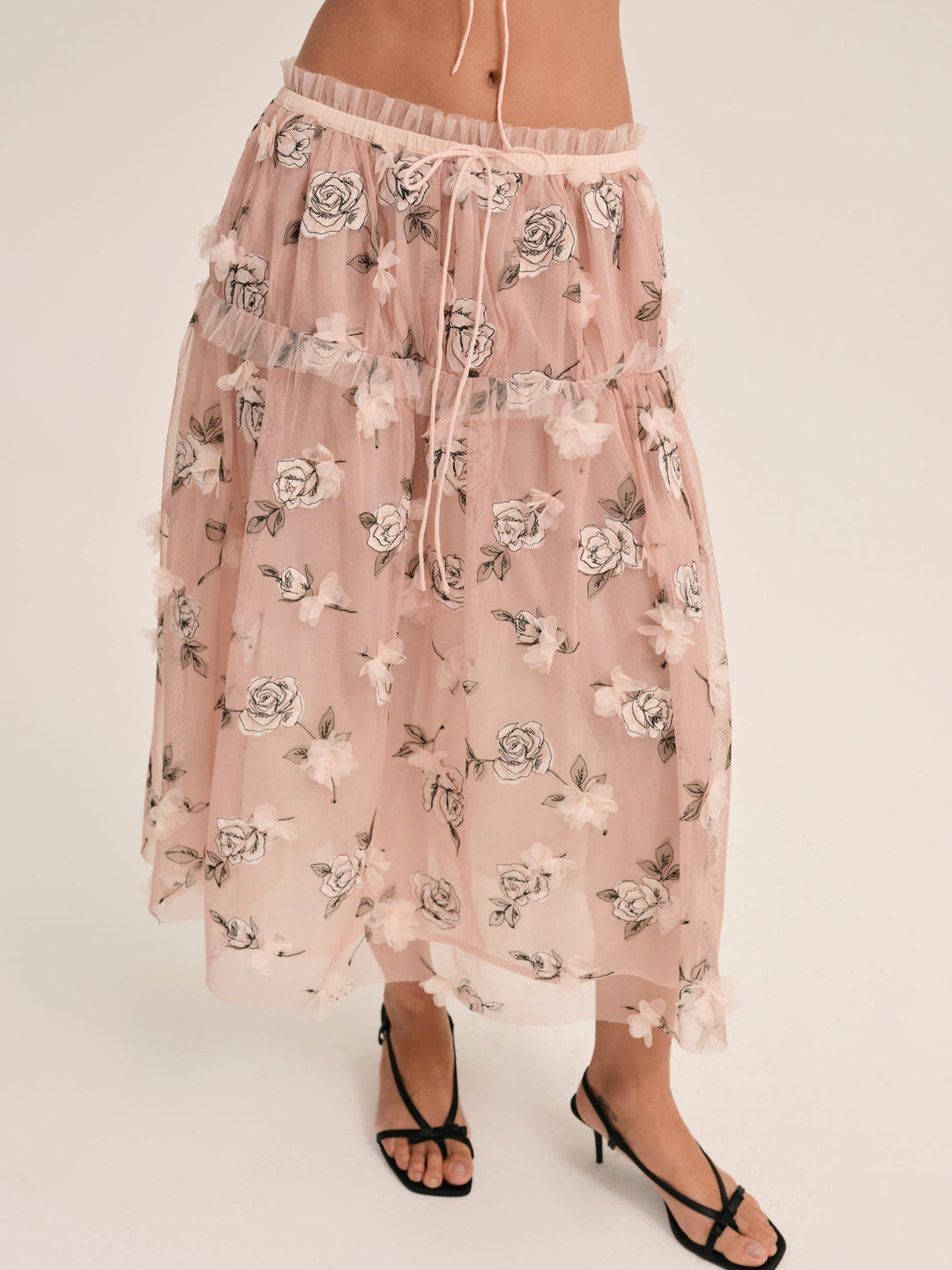 Blushing Rose Midi Skirt — Blush - Image 2