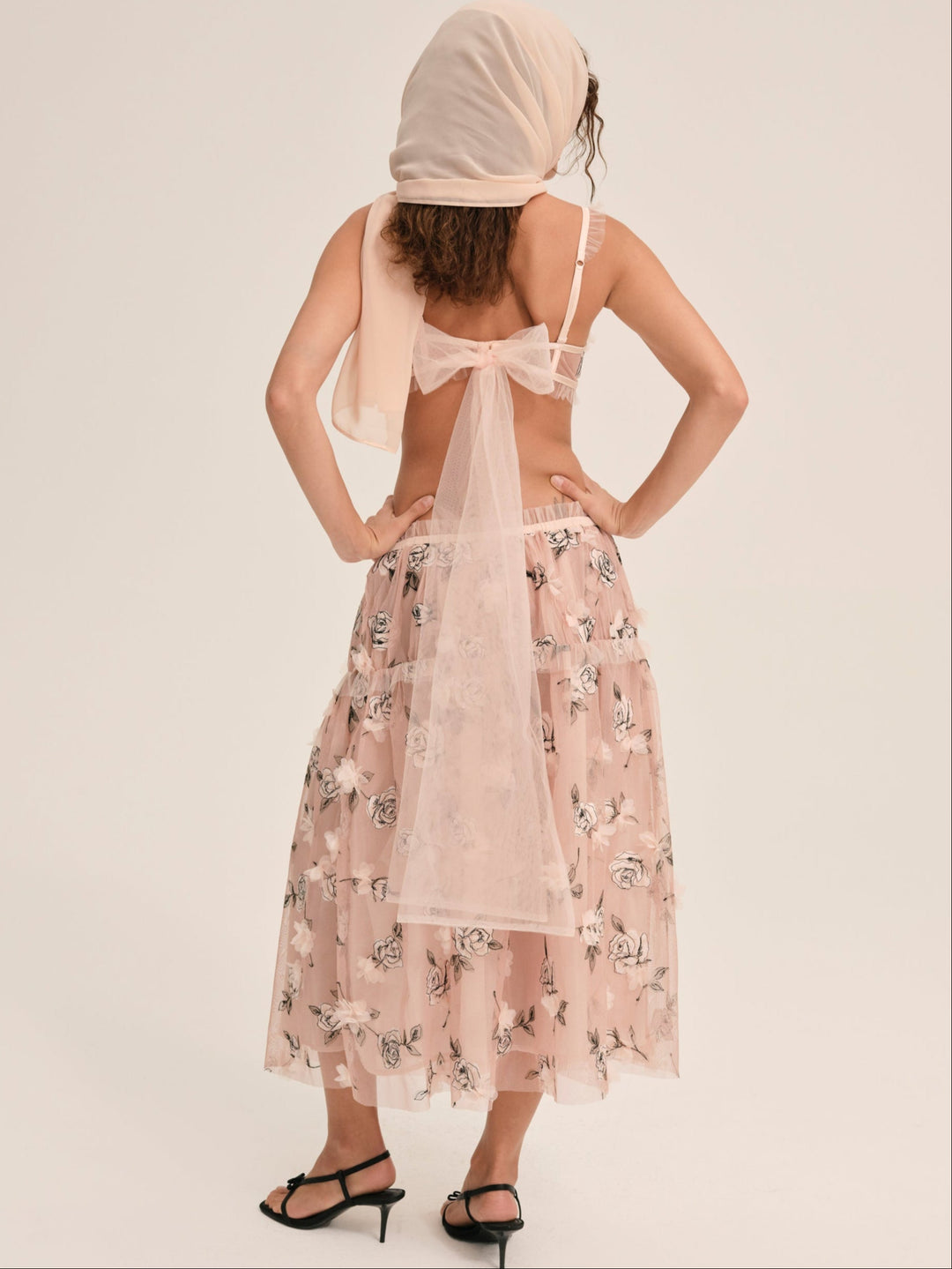Blushing Rose Midi Skirt — Blush - Image 3