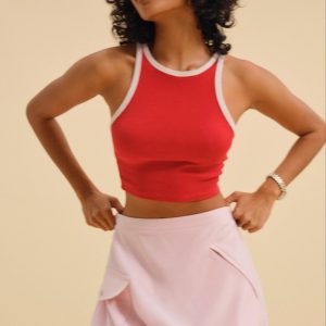 Elanah Mini Skirt — Pink