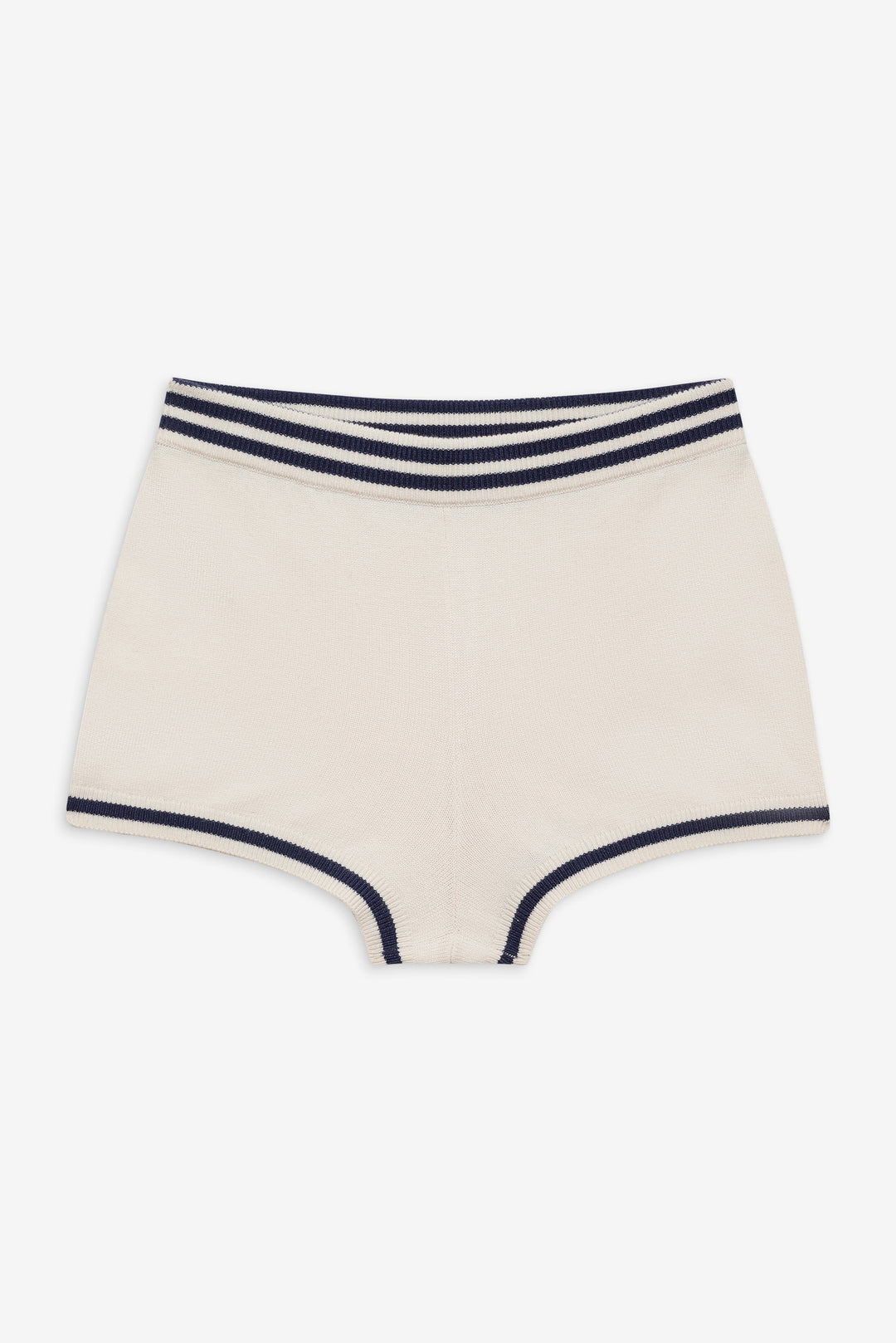 Simona Pointelle Striped Short — Navy - Image 3