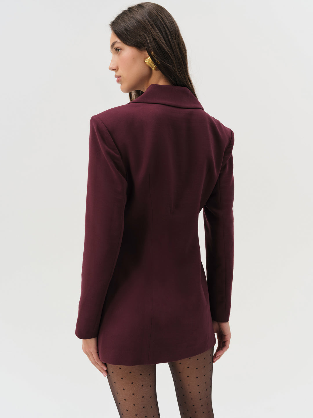Selena Blazer — Burgundy - Image 4