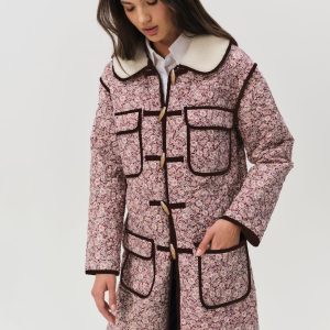 Marlene Floral Chore Coat — Purple