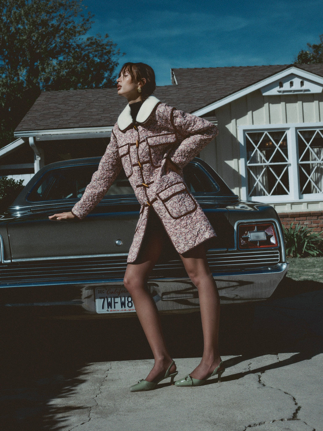 Marlene Floral Chore Coat — Purple - Image 8