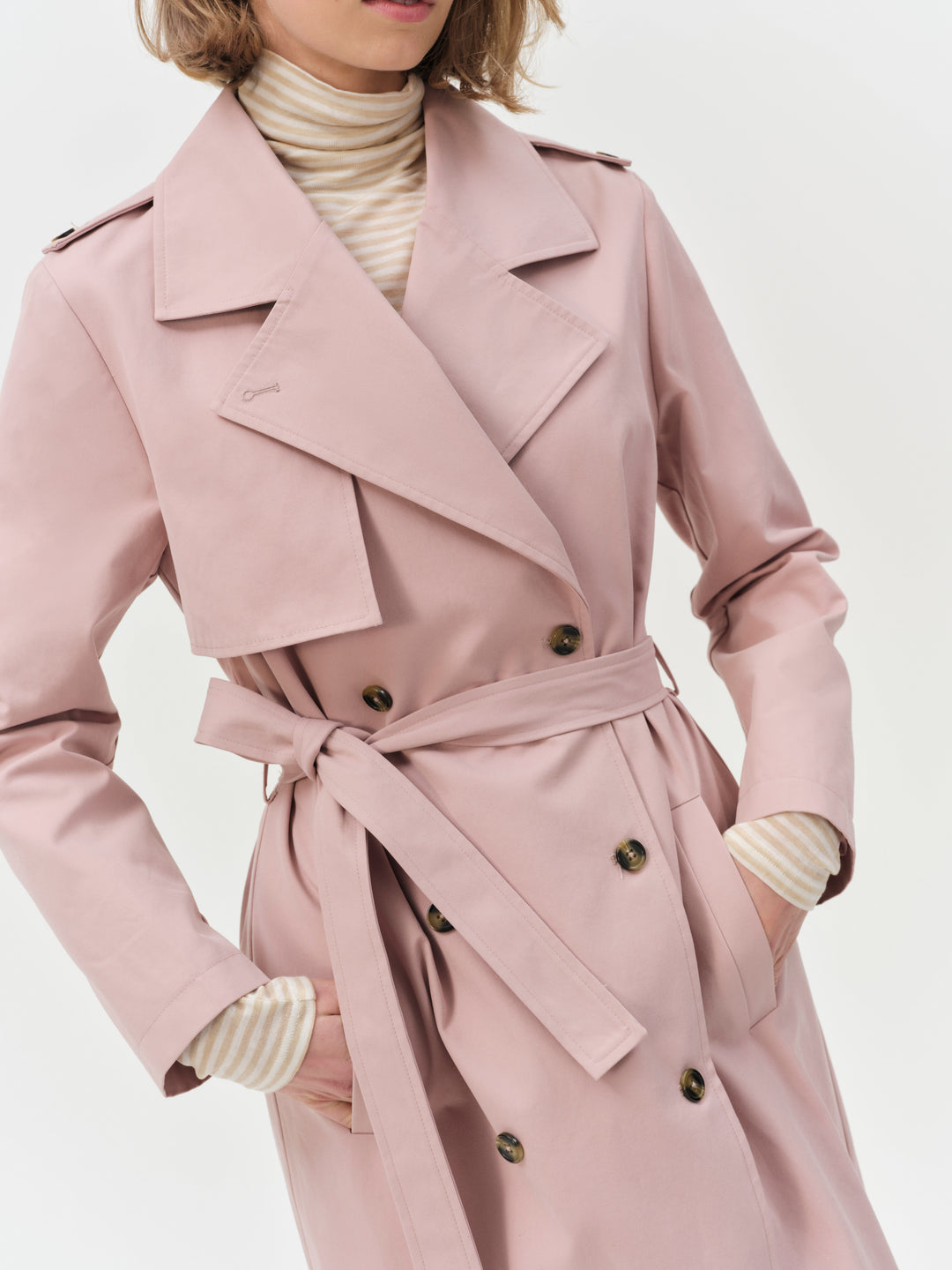 Reese Trench Coat — Mauve - Image 3