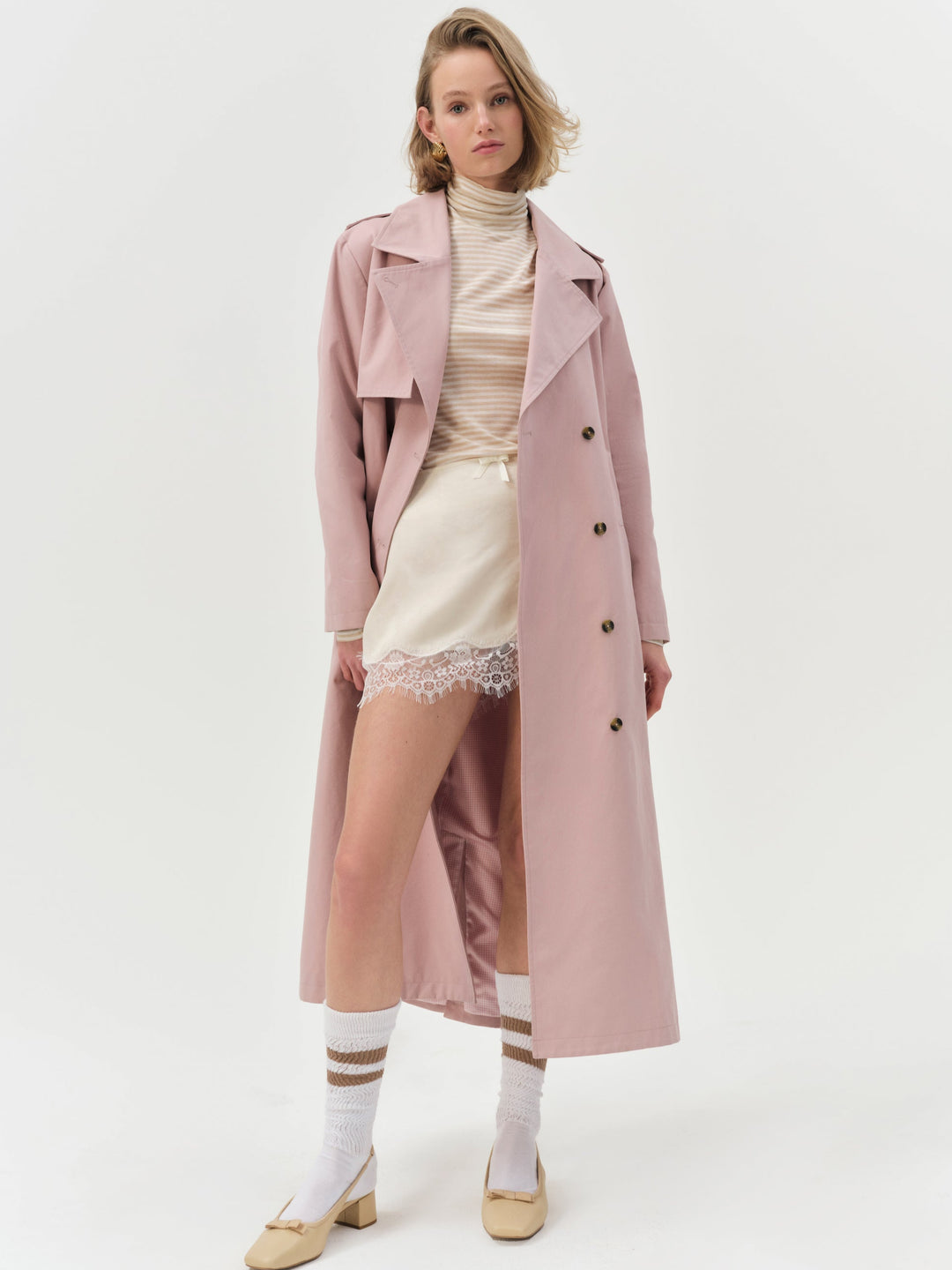Reese Trench Coat — Mauve - Image 4