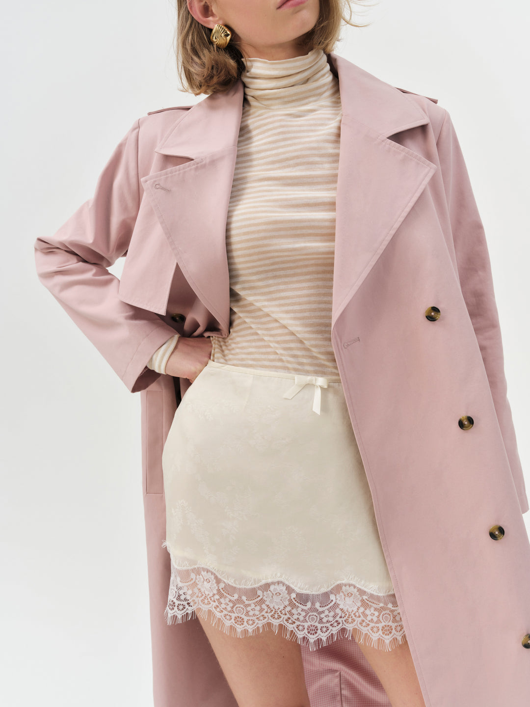 Reese Trench Coat — Mauve - Image 5