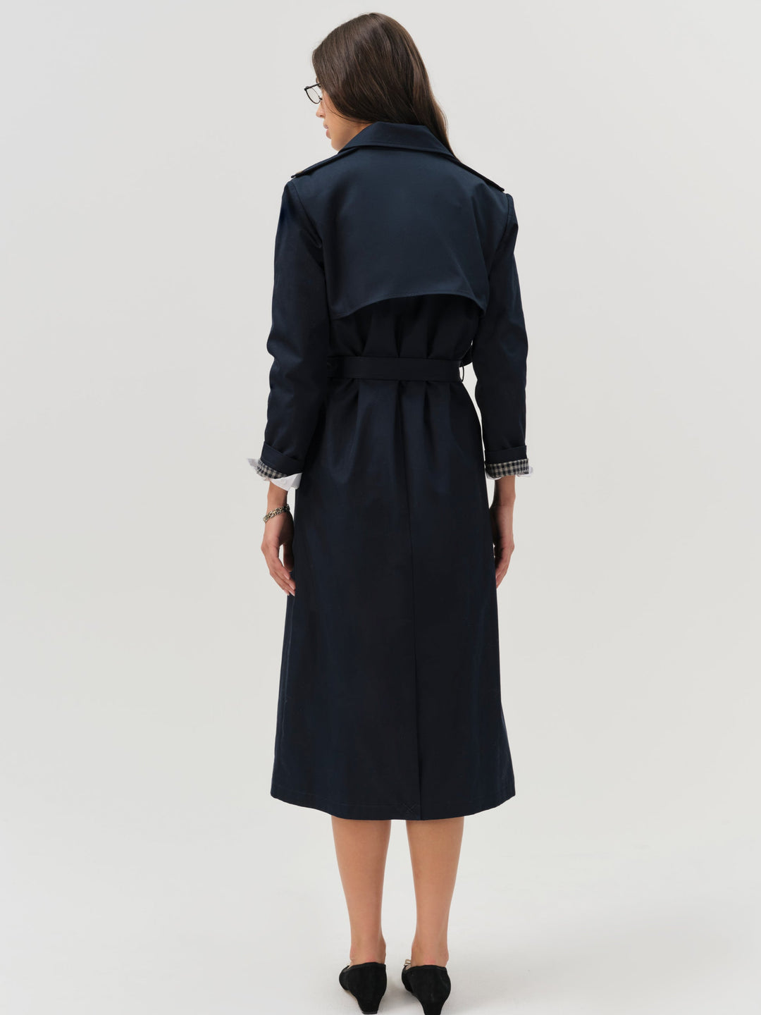 Reese Trench Coat — Navy - Image 3