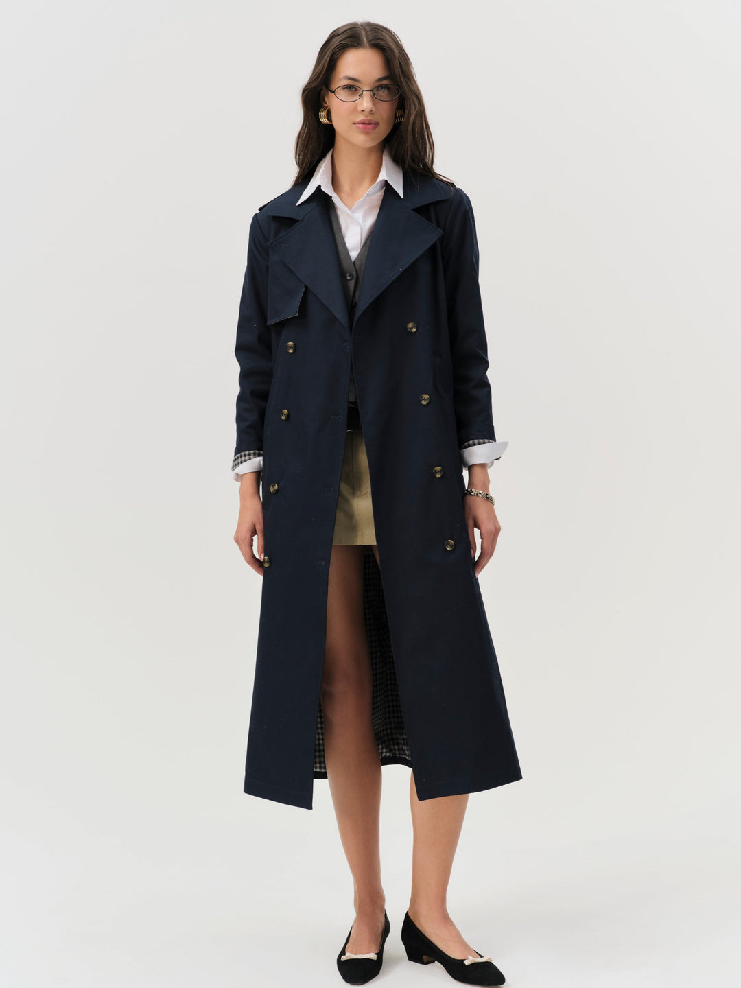 Reese Trench Coat — Navy - Image 4