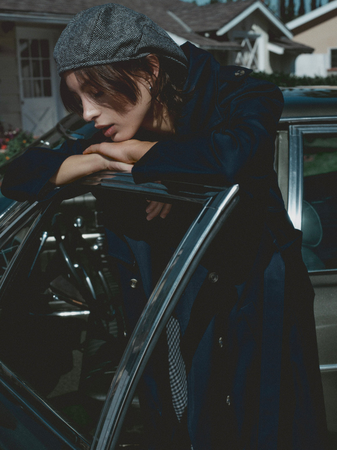 Reese Trench Coat — Navy - Image 8