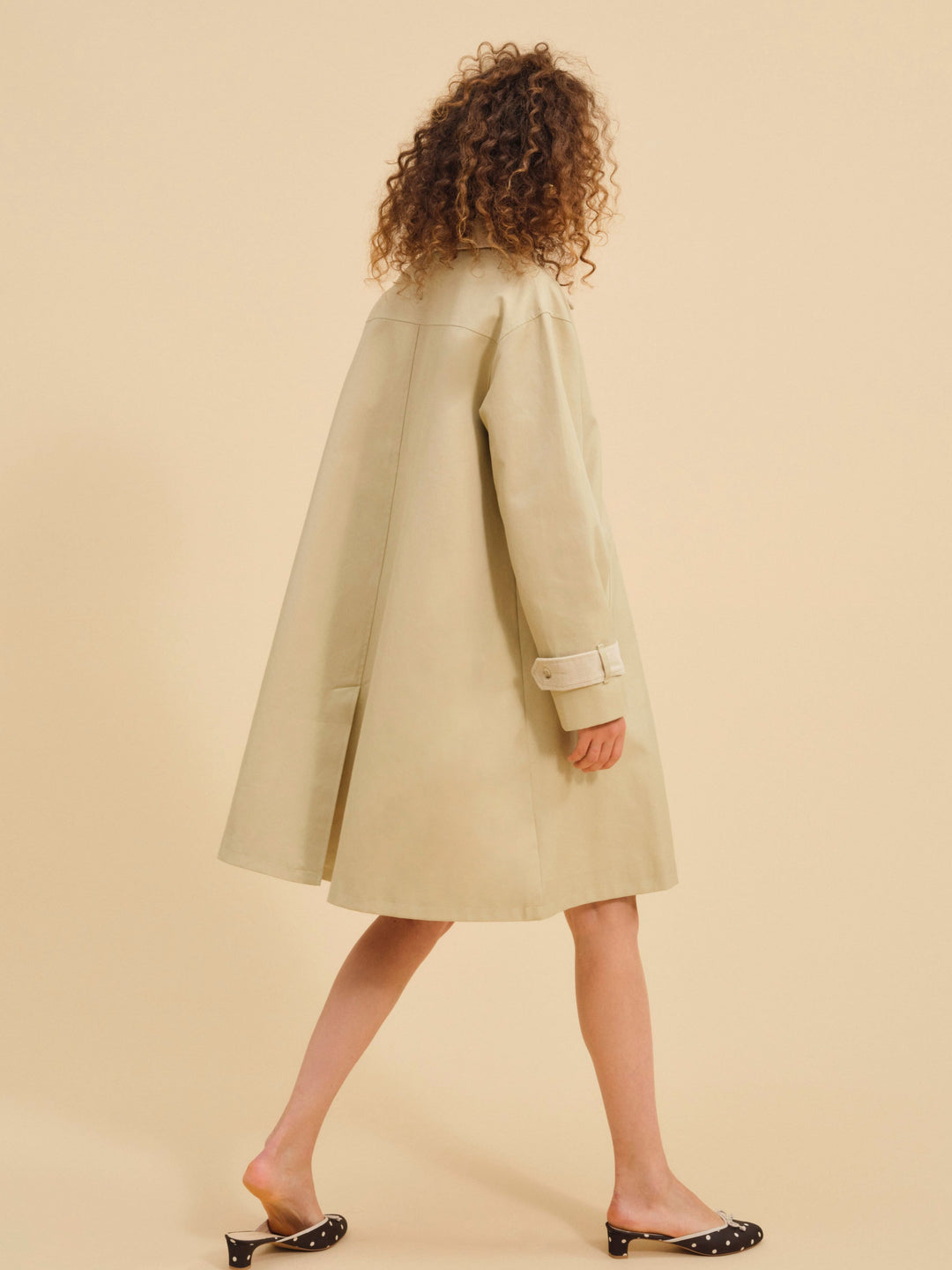 Gabardine Trench Coat — CAMEL - Image 3