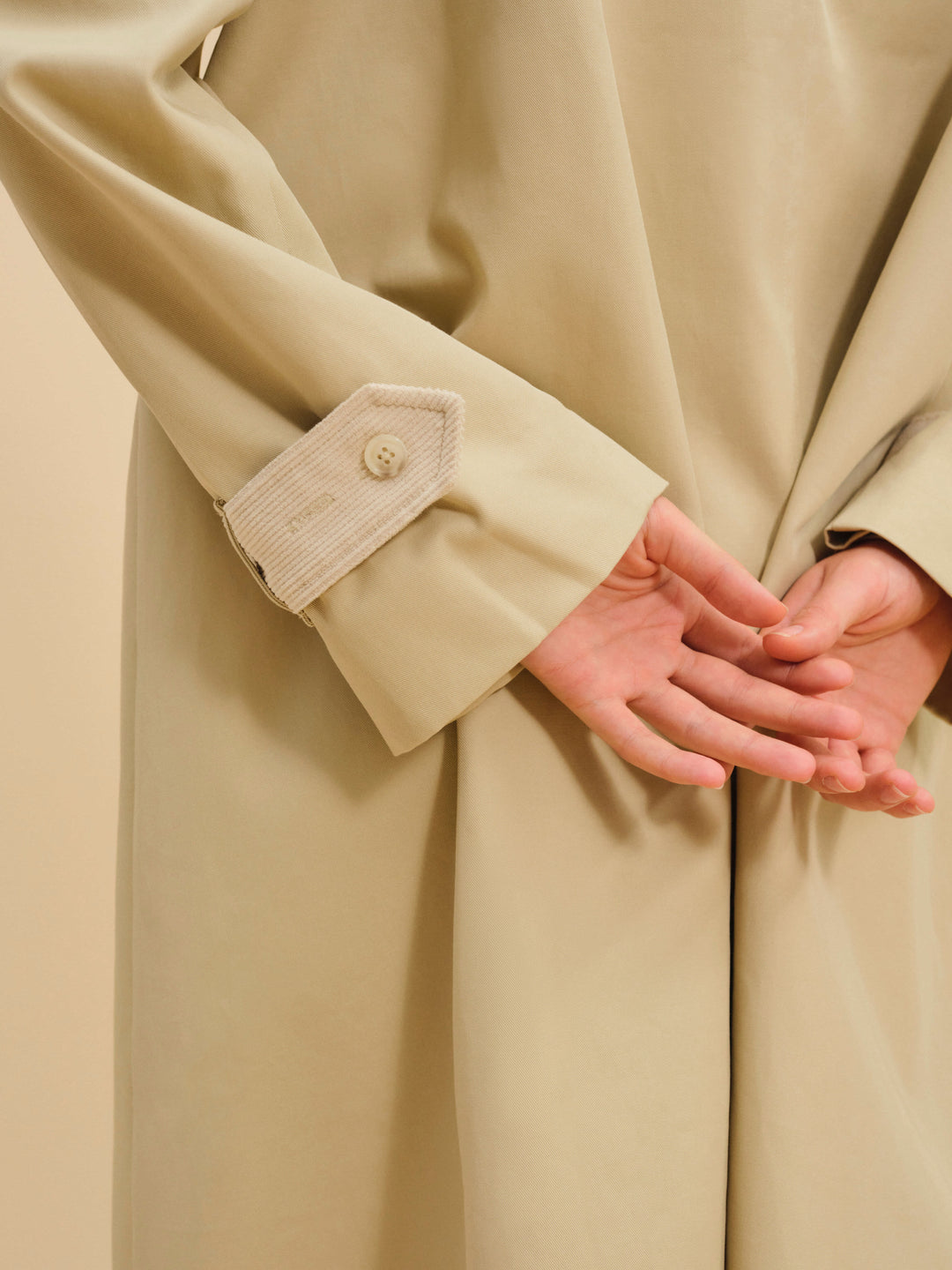Gabardine Trench Coat — CAMEL - Image 4