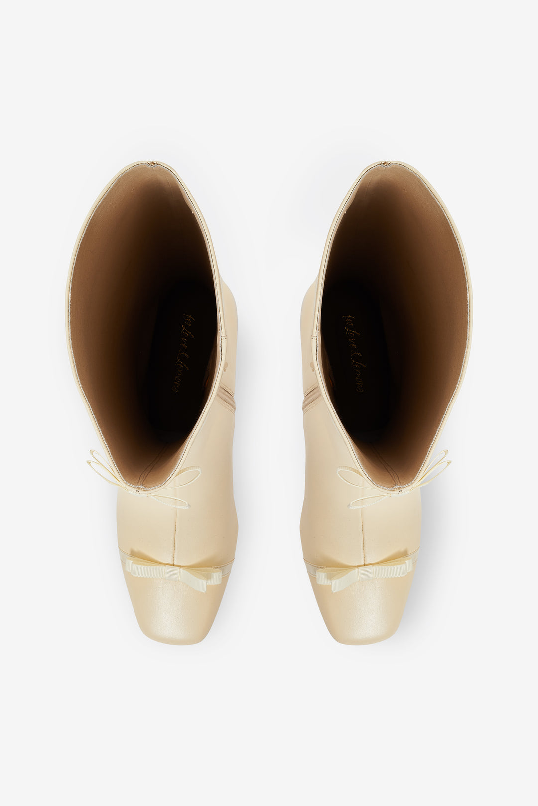 Claudine Cap Toe Boot — Cream - Image 2