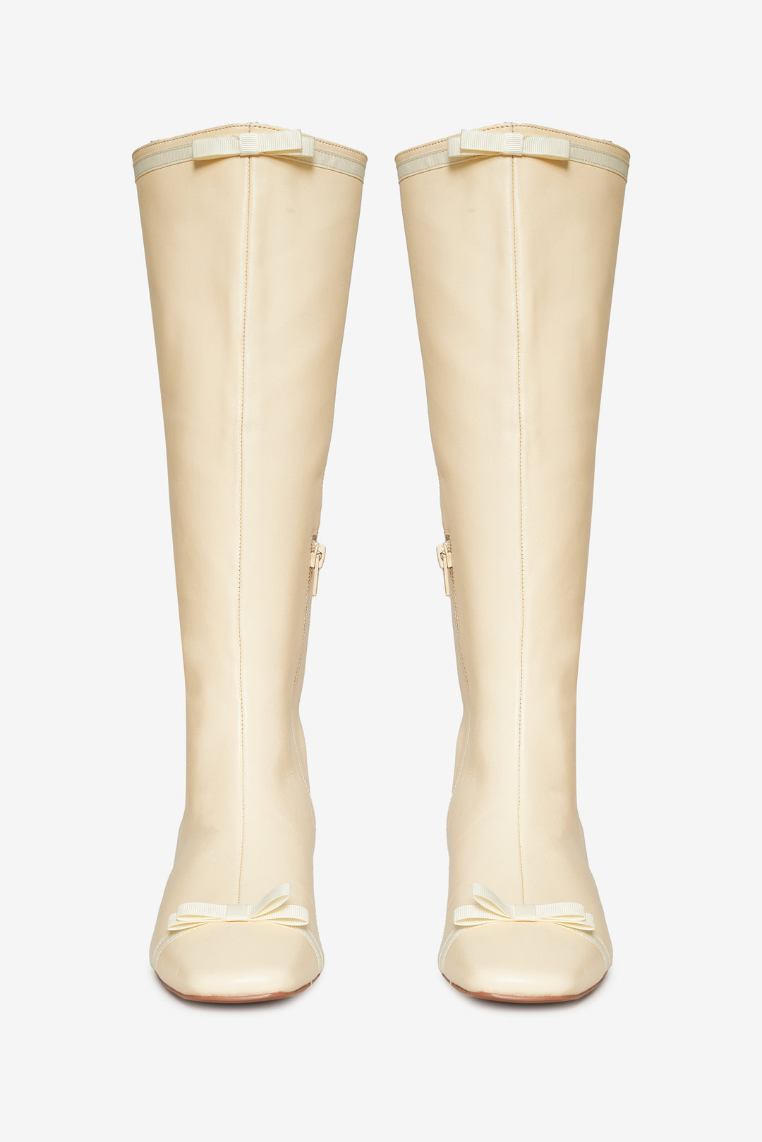 Claudine Cap Toe Boot — Cream - Image 3