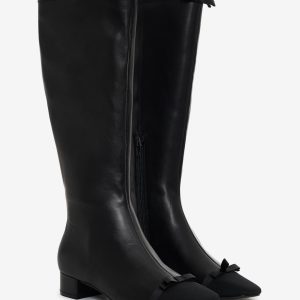 Claudine Cap Toe Boot — Black